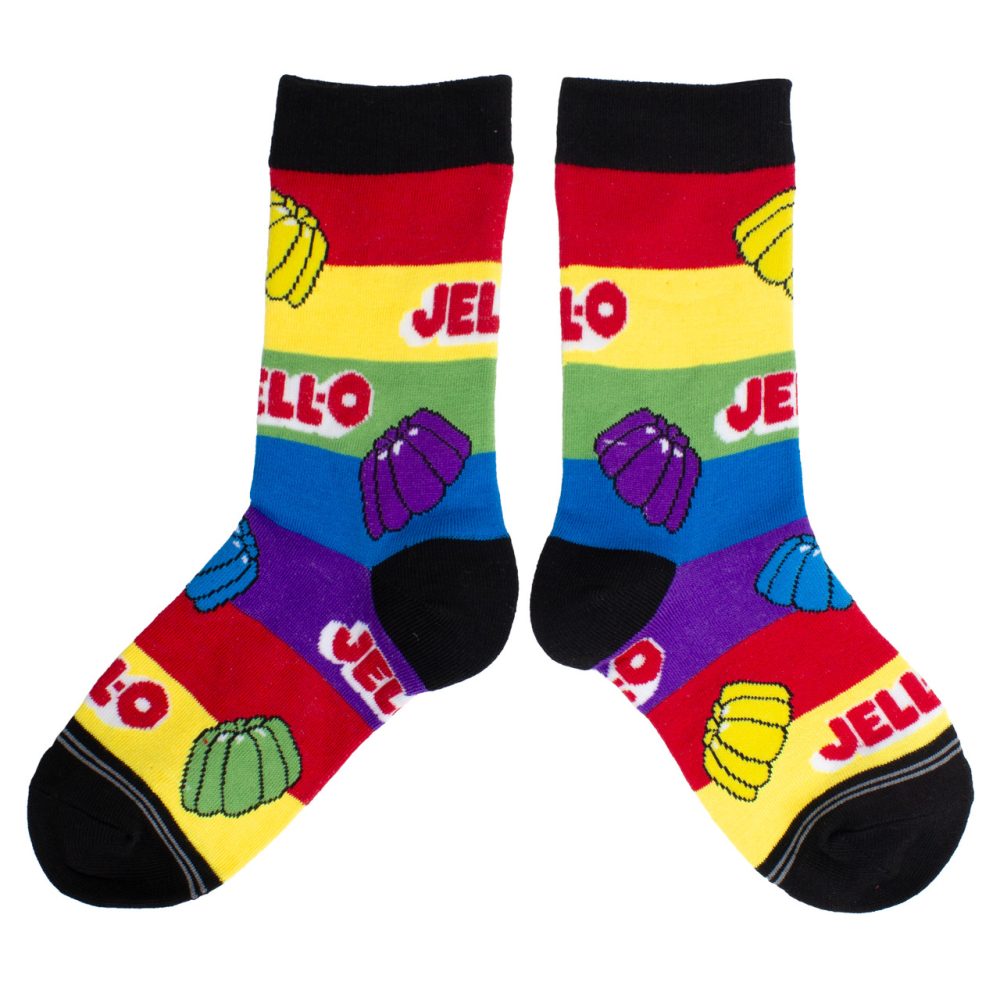 JellO - Stripes Chaussettes Enfants - Noir/Multicolore